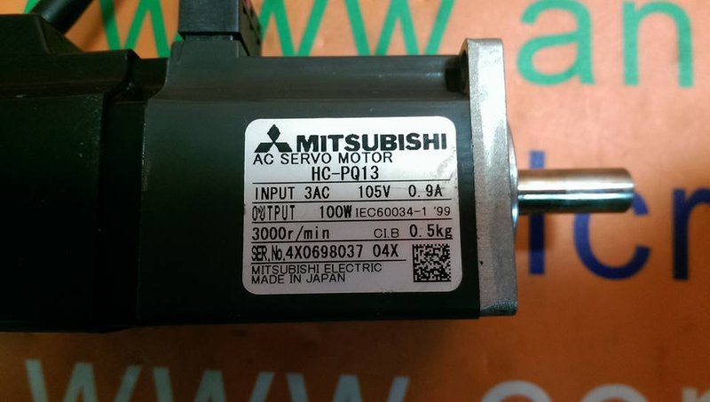 MITSUBISHI AC SERVO MOTOR INPUT 3AC 105V HC-PQ13 - 裕益科技自動化設備可程式編碼器PLC分散 ...